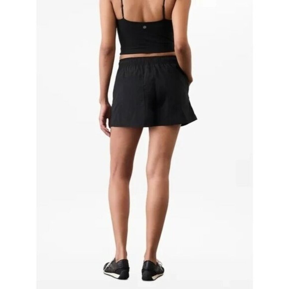 Athleta S Midday Mid Rise Poplin Short Black Small - Picture 2 of 6